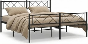 Czarne metalowe łóżko industrialne 120x200cm B2-S75