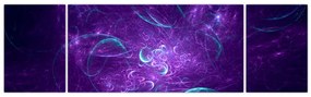 Obraz nowoczesnej niebieskiej abstrakcji (170x50 cm)