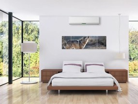 Obraz - Wyjący Wilk (170x50 cm)