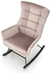 Fotel bujany BAZALTO VELVET beżowy HALMAR