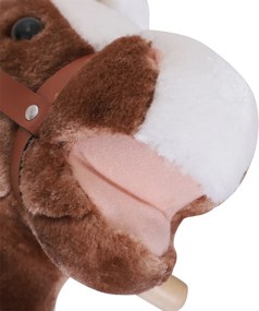 HOMCOM Koń na biegunach niemowlę pluszowy bujak huśtawka plusz zabawka dzieci