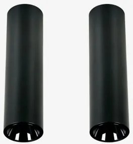 Pack 2 Okrągłych Natynkowych Plafonów Sufitowych Led Ø4 Cm Do Użytku Zewnętrznego, Aluminiowych Luisiana Biała Ciepła 2700 K & Czarna & 3 W & 38º -