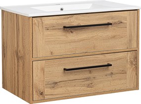 Zestaw Łazienkowy 80cm Szafka z Umywalką Dąb Wotan Vivien