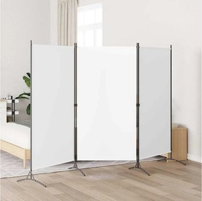 Parawan z 3 panelami, 260x180 cm, biała tkanina.