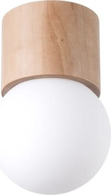 Biało-naturalna lampa sufitowa ze szklanym kloszem ø 12 cm Surtur – Sollux