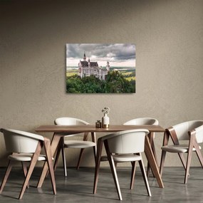 Obraz na szkle - Zamek na skałach (70x50 cm)