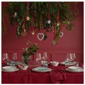 Adamaszkowy obrus ze świątecznym motywem 150x320 cm Natale – Rosendahl