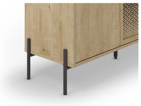 Niska komoda w dekorze dębu 120x80 cm Inca – Marckeric