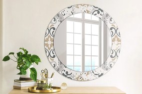 Lustro dekoracyjne okrągłe Płytki retro