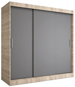 Szafa przesuwna 200 cm dąb sonoma + antracyt D8-C49