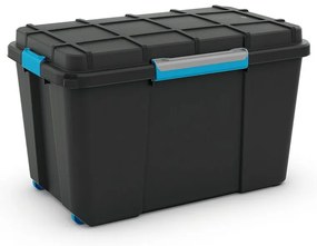 Czarny plastikowy pojemnik z pokrywką 73,5x44,5x46 cm Scuba Box – KIS