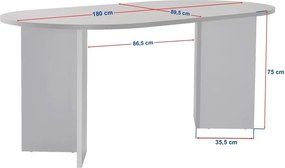 Stół w dekorze dębu 89,5x180 cm Sablin – Kalune Design