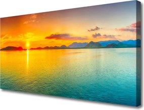 Zdjęcie na płótnie Blask Słońca na Morskiej Tafli