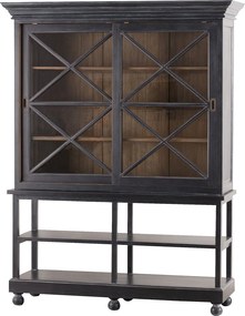 Kredens Rimir 160x50x220 old black & natural