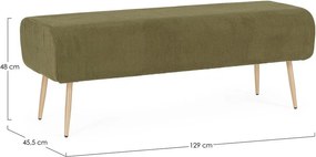 Zielona tapicerowana ławka Olga – Bizzotto
