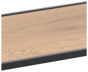 Czarno-naturalny regał w dekorze dębu 77x175 cm Seaford – Actona