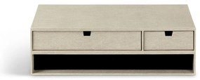 Kartonowy organizer na dokumenty z szufladką Ted Canvas Paper Laminate – Bigso