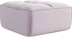 Pufa - z tkaniny welwetowej - lawendowy - KALAI