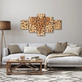 Obraz - Serce z drewna (125x70 cm)