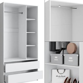 Szafa biały 180x50x200 elmo