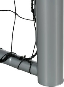 SPORTNOW Bramka piłkarska odporna na warunki atmosferyczne, stabilna konstrukcja metalowa, siatka odporna na rozdarcia, 160W x 240D x 85S cm, Szara
