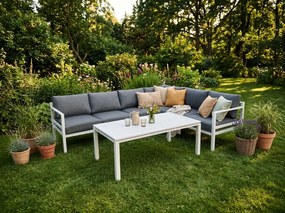 Duży narożnik ogrodowy 268cm x 205cm ze stołem ALLUMINIO GRANDE prawy / lewy