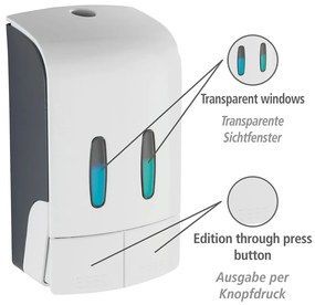 Biały ścienny plastikowy dozownik do mydła 0.96 l Tartas – Wenko