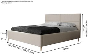 Łóżko sypialniane MALIA SLIM - 180x200