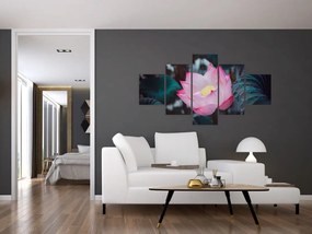 Obraz różowego kwiatu (125x70 cm)