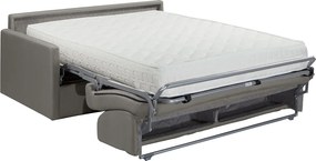 Kanapa 4-osobowa rozkładana typu express z antracytowego weluru z siedziskiem z pianki z pamięcią kształtu - Powierzchnia spania 160 cm - Materac 22 cm z siedziskiem z pianki z pamięcią kształtu CALIFE