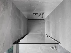 Mexen Mist-B drzwi prysznicowe uchylne 70 cm, transparent, czarne - 8A2-070-000-70-00
