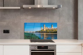 Panel Szklany Majestatyczna Katedra nad Rzeką