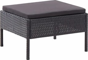 Czarny zestaw wypoczynkowy leżanka do ogrodu D1-C14