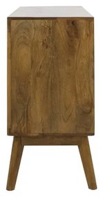 Brązowa niska komoda z litego drewna 114x80 cm Espita – Light &amp; Living