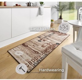 Brązowy chodnik kuchenny Hanse Home Delicious Coffee, 67x180 cm