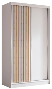 Szafa przesuwna - Lamel 120 cm, biały mat
