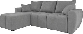 Rozkładana dwustronna sofa narożna do L SEVIO 246x145 cm, szara + 2 poduszki GRATIS
