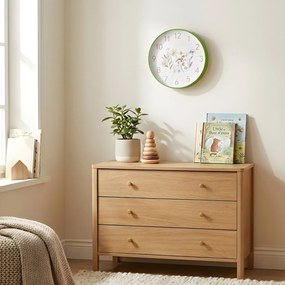 Zegar ścienny z motywem kwiatów, Ø 30 cm