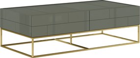 Ława glamour na złotych płozach Rose Hill RH06 z szufladami