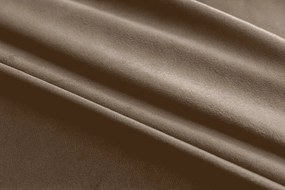 Beżowa zasłona zaciemniająca VELVET 140x270 cm Zawieszanie: Taśma z wiązaniami