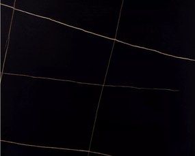 Stół jadalniany RION 130x70 cm z ceramicznym blatem, czarny marmur