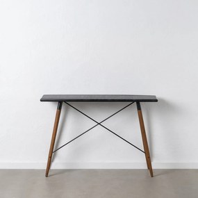 Czarna metalowa konsola 38x120 cm Oslo – Ixia
