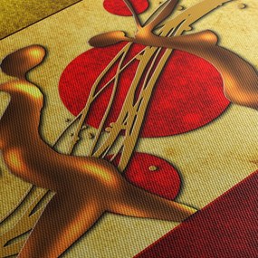Abstrakcyjny obraz z dwiema kobietami (125x70 cm)