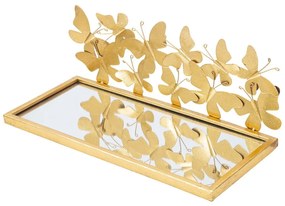 Szafka nocna w kolorze złota Butterfly – Mauro Ferretti