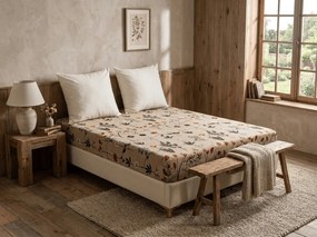 PrzytulneMieszkanie.pl Prześcieradło z mikropluszu HERBAR 200x200 cm beżowe