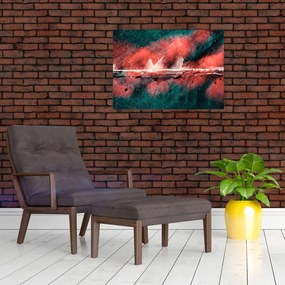 Obraz na szkle - Wybuch nafty (70x50 cm)