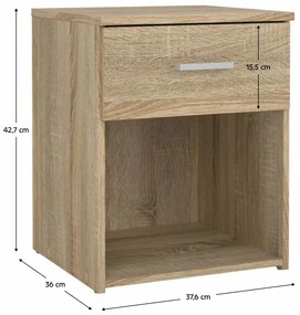 Szafka nocna GARBO, dąb sonoma