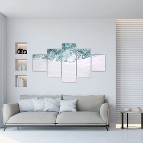 Obraz - Turkusowa abstrakcja (125x70 cm)