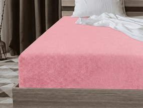 PrzytulneMieszkanie.pl Prześcieradło frotte EXCLUSIVE różowe 90 x 200 cm