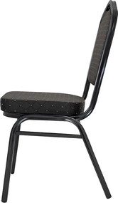 Krzesło bankietowe pikowane Heron czarne